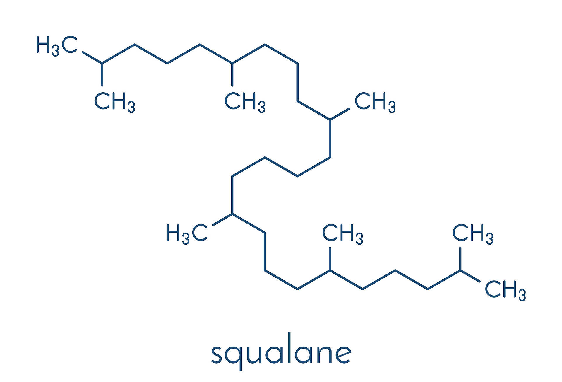 [Translate to English:] Chemische Formel Squalane